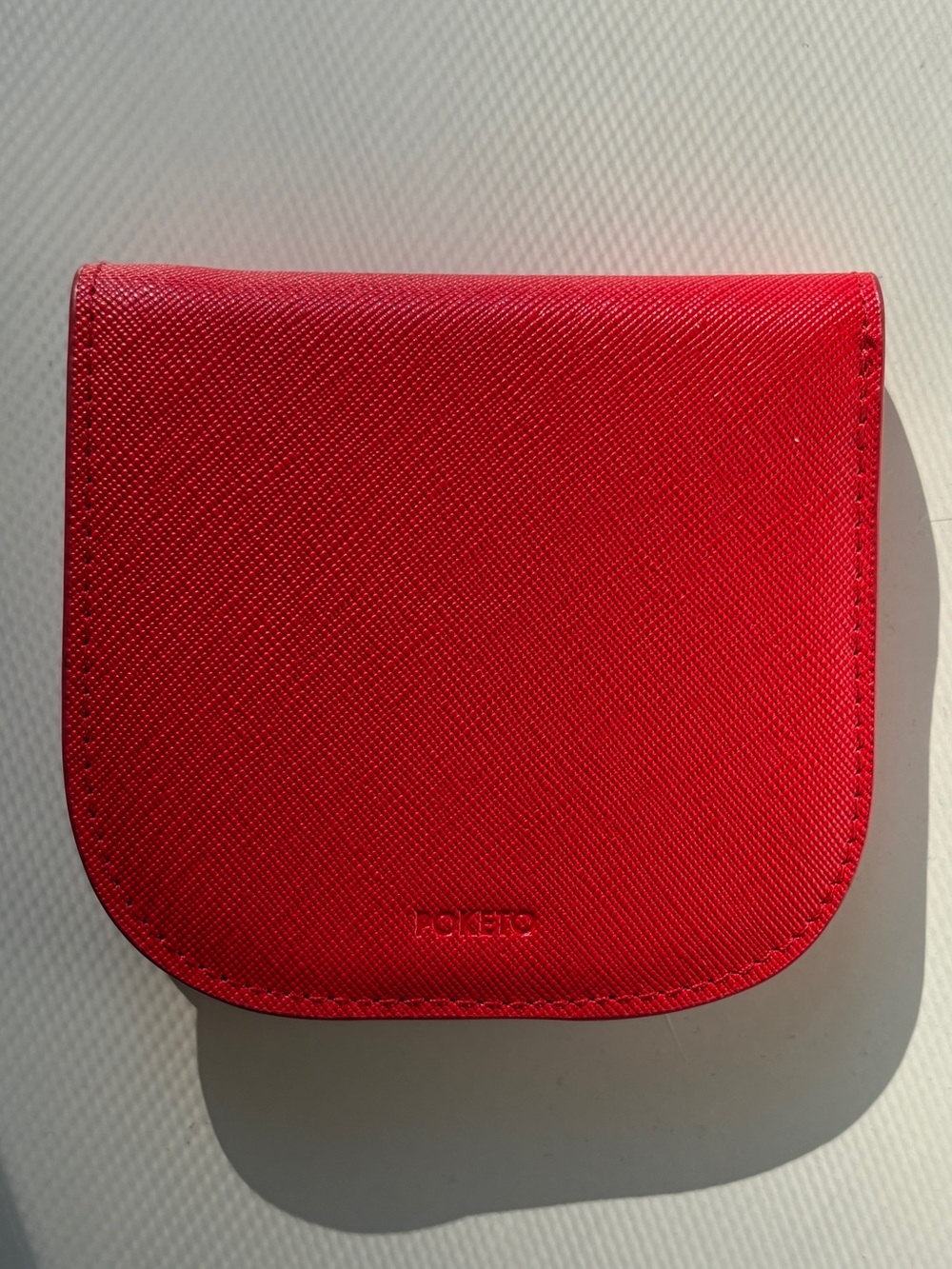POKETO Red Bifold Dome Wallet
